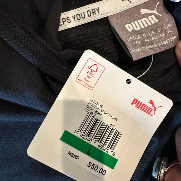 PUMA - Light Hooded Top - slightly cropped - size L - Picture 3 of 4